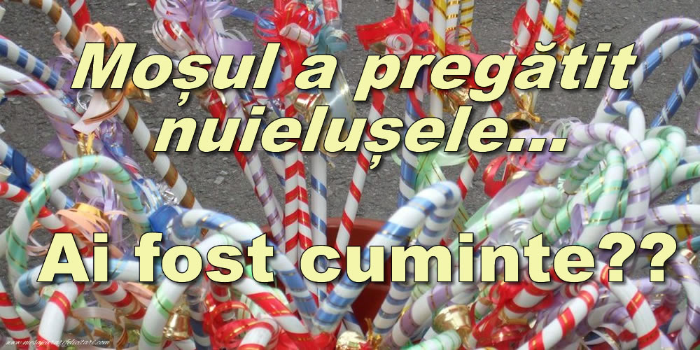 Felicitari de Mos Nicolae - Moșul a pregătit nuielușele... Ai fost cuminte?? - mesajeurarifelicitari.com