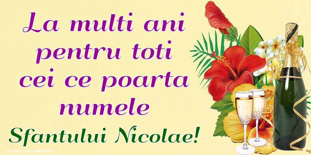 La multi ani pentru toti cei ce poarta numele Sfantului Nicolae!