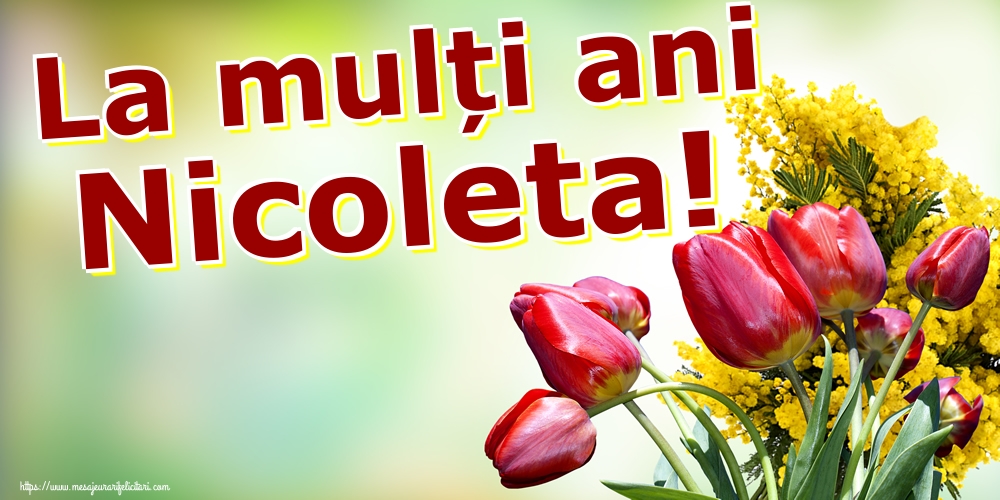 La mulți ani Nicoleta!