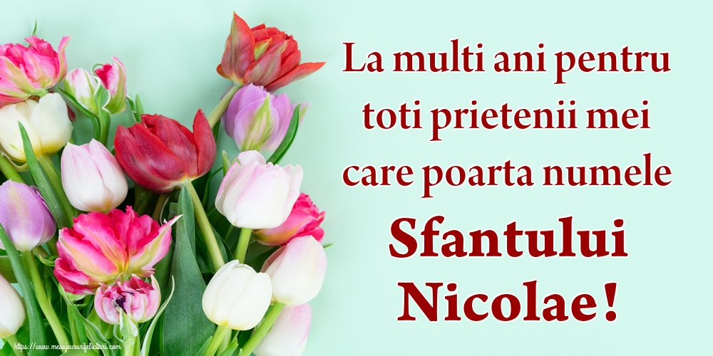 La multi ani pentru toti prietenii mei care poarta numele Sfantului Nicolae!