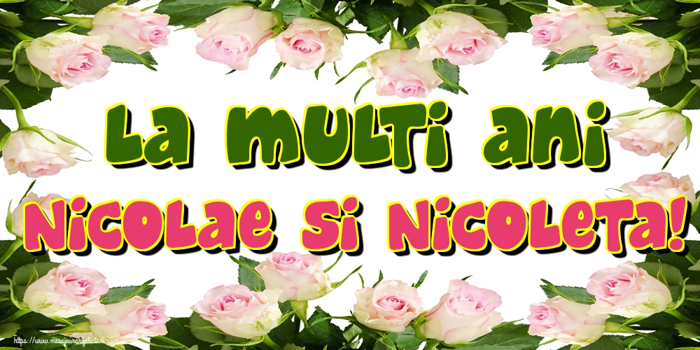 Felicitari de Mos Nicolae - La multi ani Nicolae si Nicoleta! - mesajeurarifelicitari.com