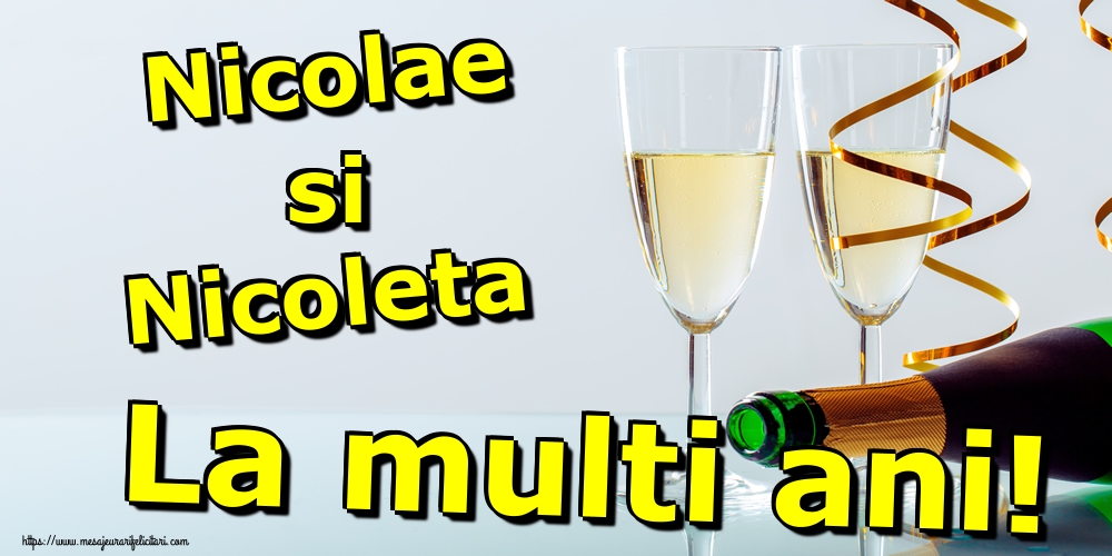 Nicolae si Nicoleta La multi ani!
