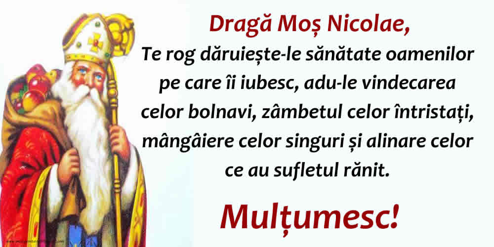 Felicitari de Mos Nicolae - Scrisoare pentru Moș Nicolae - mesajeurarifelicitari.com