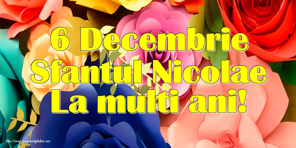 Felicitari de Mos Nicolae - 6 Decembrie Sfantul Nicolae La multi ani! - mesajeurarifelicitari.com
