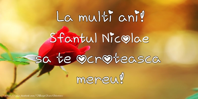 La multi ani! Sfantul Nicolae sa te ocroteasca mereu!