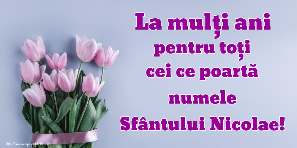 La mulți ani pentru toți cei ce poartă numele Sfântului Nicolae!