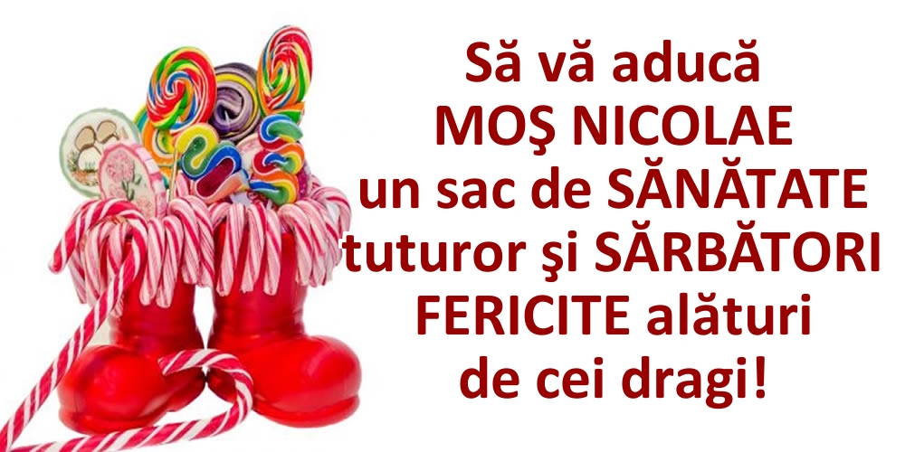 Să vă aducă Moş Nicolae un sac de sănătate!