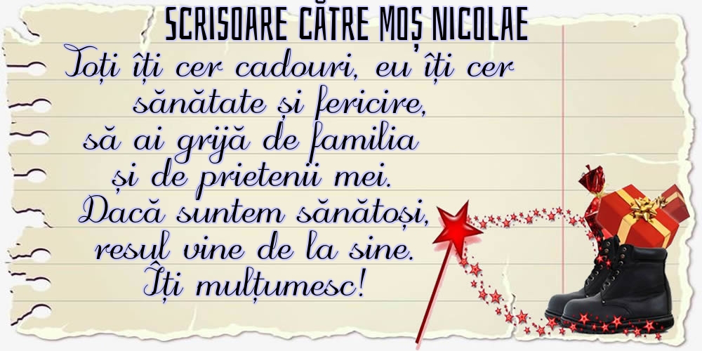 Scrisoare către Moș Nicolae
