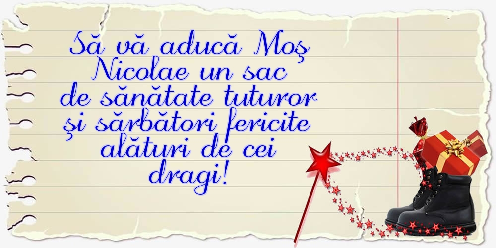 Să vă aducă Moş Nicolae un sac de sănătate!