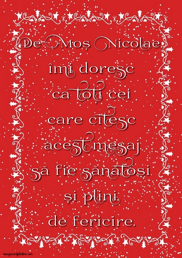 Tu ce îți dorești de Moș Nicolae?