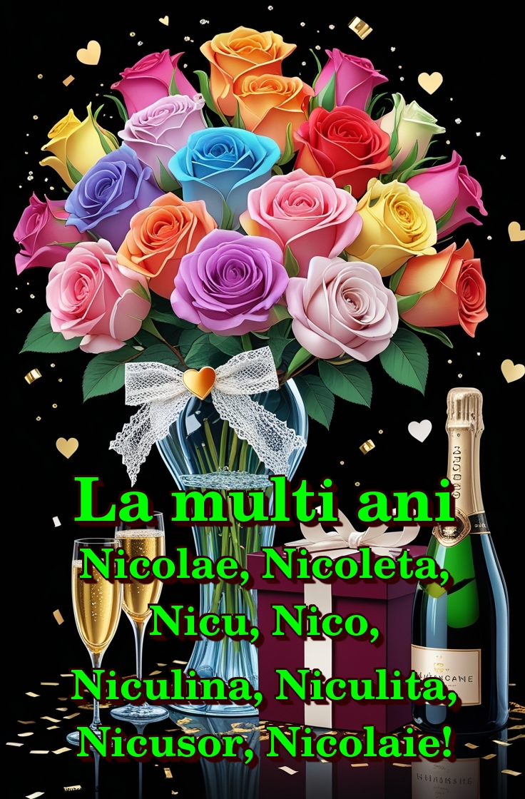 La multi ani Nicolae, Nicoleta, Nicu, Nico, Niculina, Niculita, Nicusor, Nicolaie!