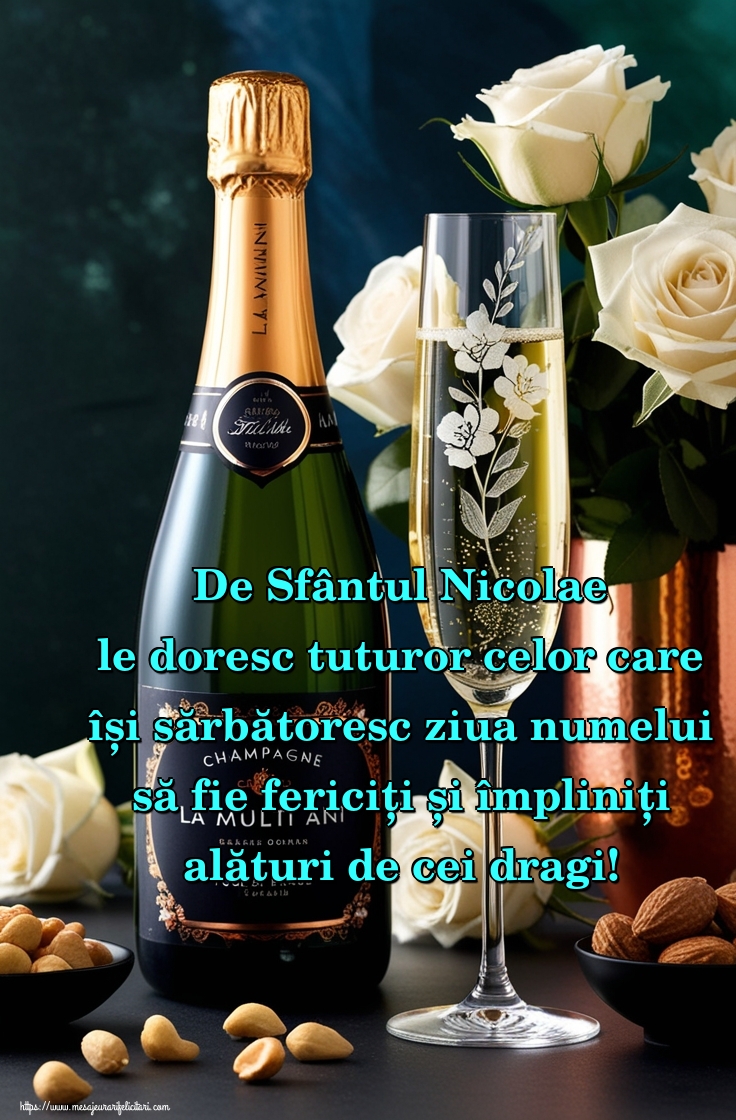 De Sfântul Nicolae le doresc tuturor celor care își sărbătoresc ziua numelui să fie fericiți și împliniți alături de cei dragi!