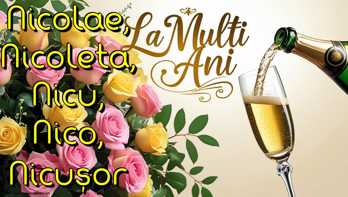 Nicolae, Nicoleta, Nicu, Nico, Nicușor