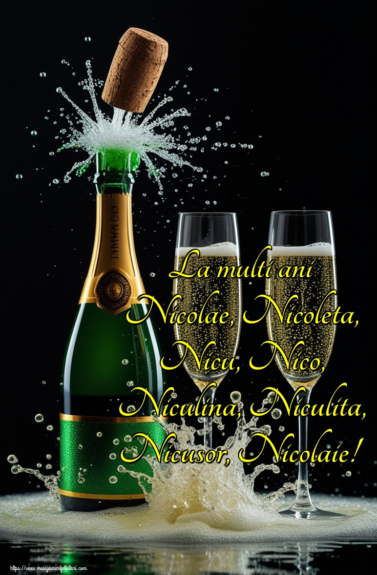 La multi ani Nicolae, Nicoleta, Nicu, Nico, Niculina, Niculita, Nicusor, Nicolaie!