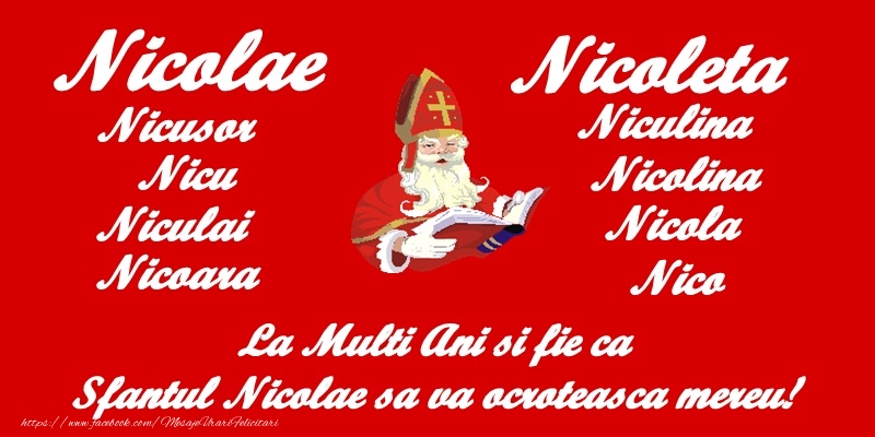 Felicitari de Mos Nicolae - La multi ani si fie ca sfantul Nicolae sa va ocroteasca mereu! - mesajeurarifelicitari.com