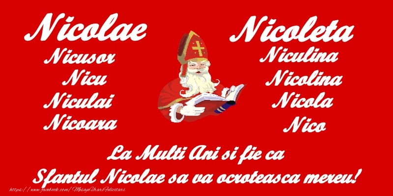 La multi ani si fie ca sfantul Nicolae sa va ocroteasca mereu!