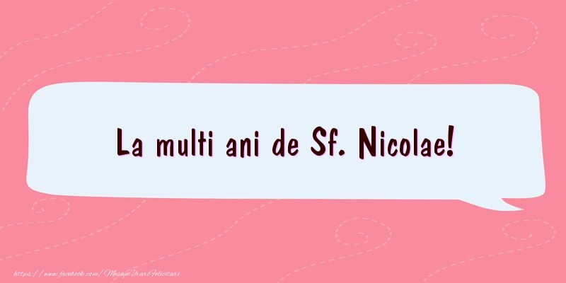 La multi ani de Sf. Nicolae!