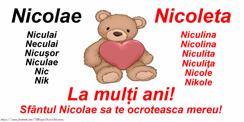 Felicitari de Mos Nicolae - La mulți ani! Sfântul Nicolae sa te ocroteasca mereu! - mesajeurarifelicitari.com