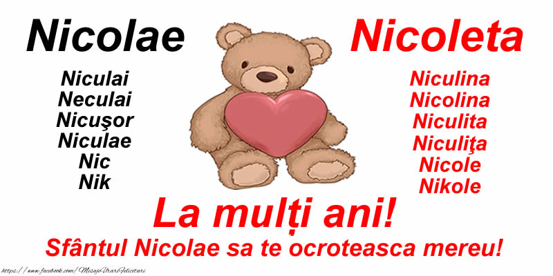 La mulți ani! Sfântul Nicolae sa te ocroteasca mereu!