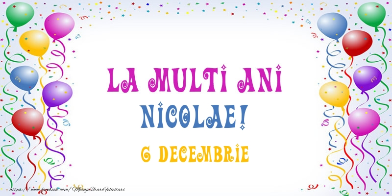 Felicitari de Mos Nicolae - La multi ani Nicolae! 6 Decembrie - mesajeurarifelicitari.com