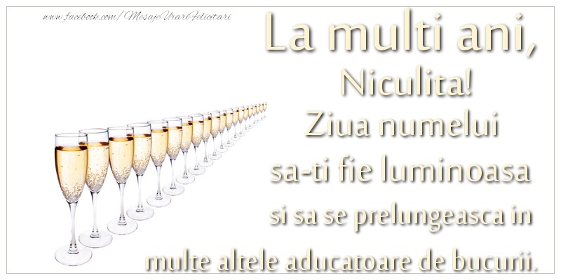 Felicitari de Mos Nicolae - La multi ani, Niculita Ziua numelui sa-ti fie luminoasa si sa se prelungeasca in  multe altele aducatoare de bucurii. - mesajeurarifelicitari.com