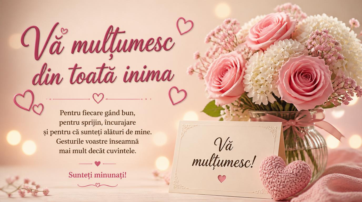 Vă mulțumesc din toată inima 13-07-2026