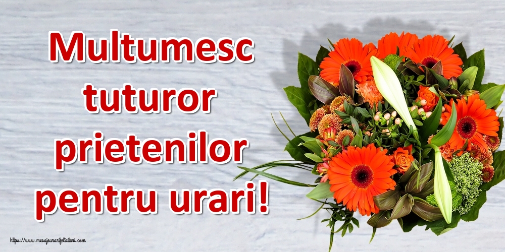 Multumesc tuturor prietenilor pentru urari!