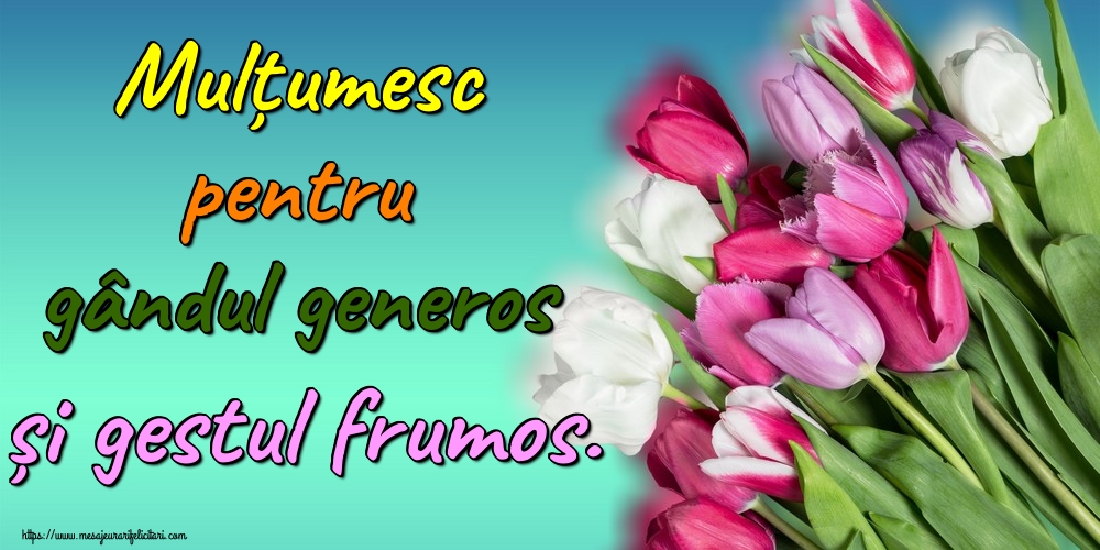 Mulțumesc pentru gândul generos și gestul frumos.