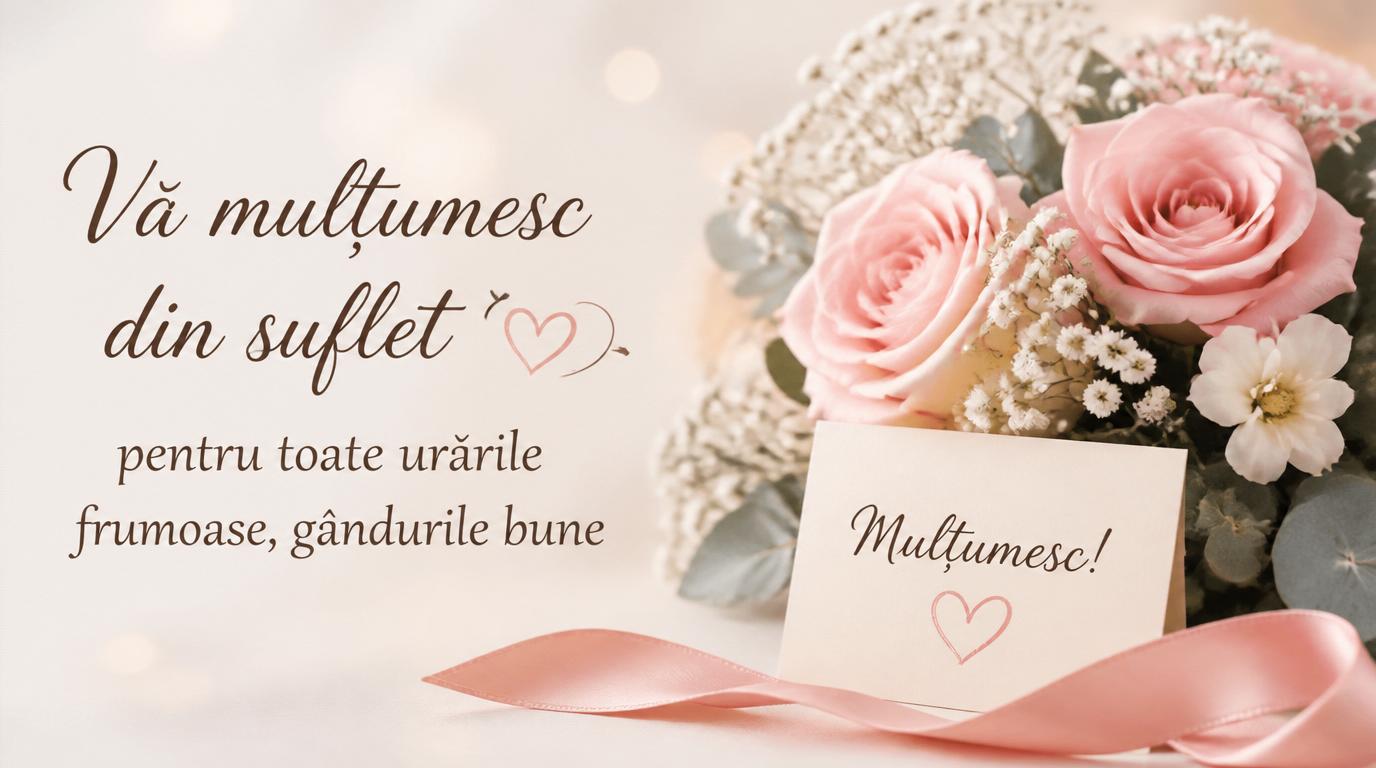 Multumire Vă mulțumesc din suflet