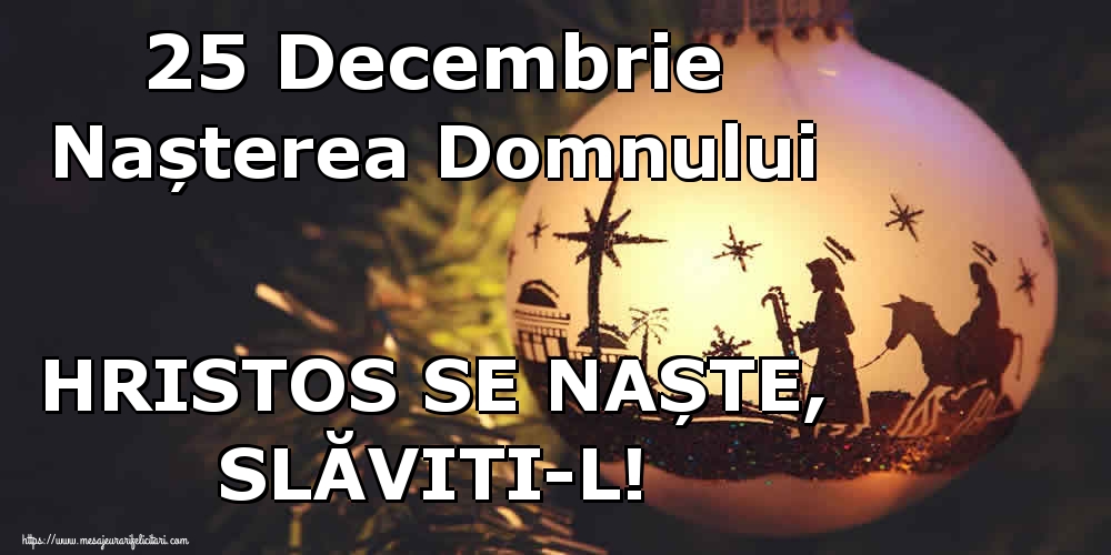 25 Decembrie Nașterea Domnului HRISTOS SE NAȘTE, SLĂVITI-L!