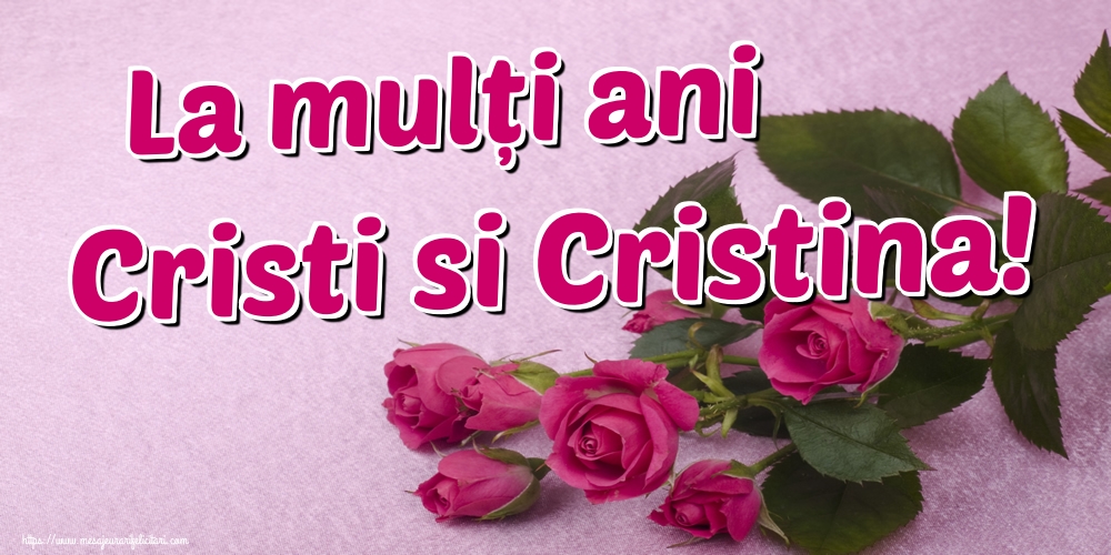 La mulți ani Cristi si Cristina!