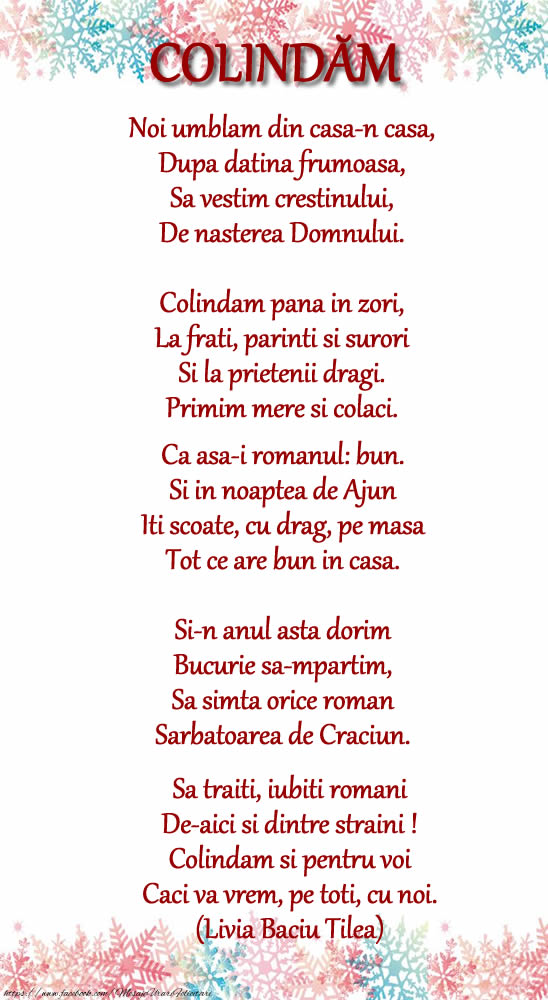 Poezie: COLINDĂM