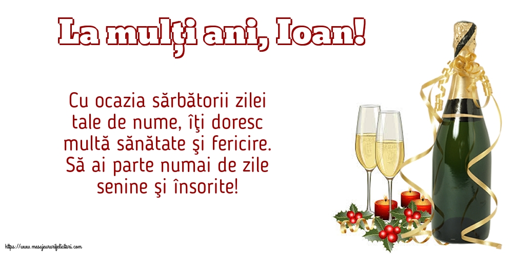 La mulți ani, Ioan!