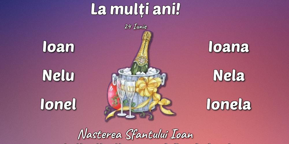 Nasterea Sfantului Ioan 24 Iunie - Nasterea Sfantului Ioan