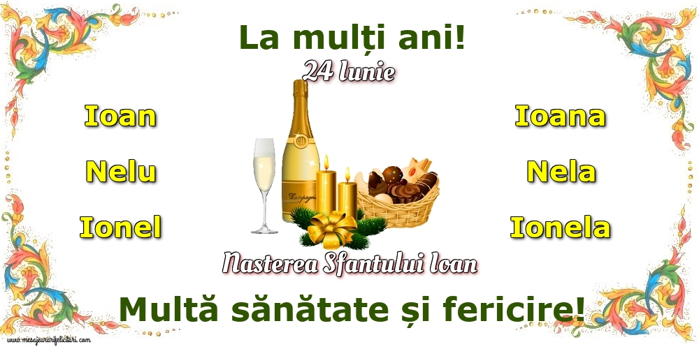 Nasterea Sfantului Ioan 24 Iunie - Nasterea Sfantului Ioan