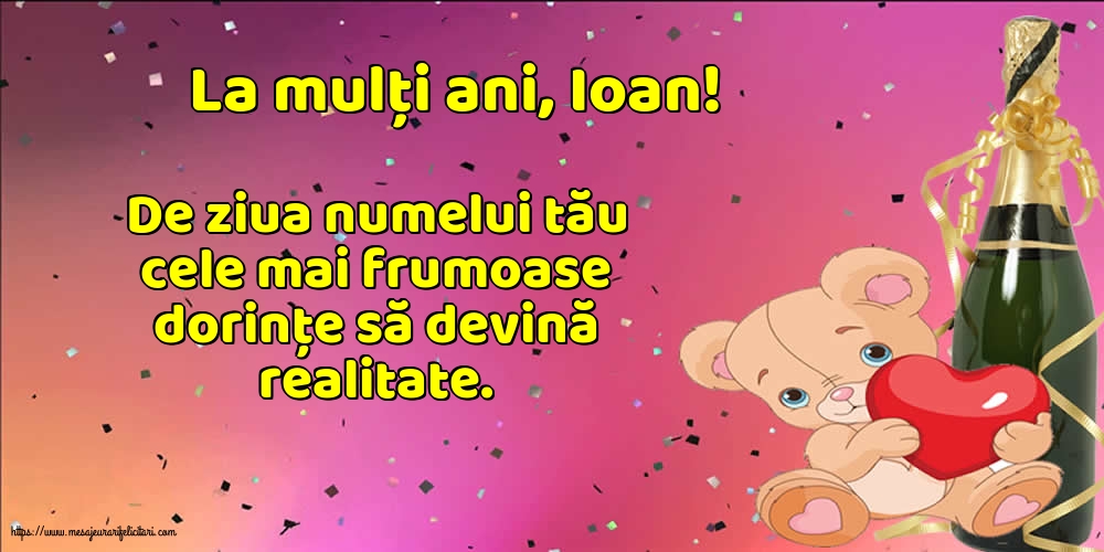 La mulți ani, Ioan!