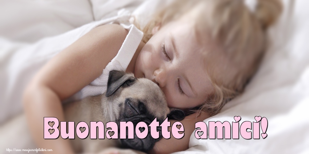 Felicitari de noapte buna in Italiana - Buonanotte amici!