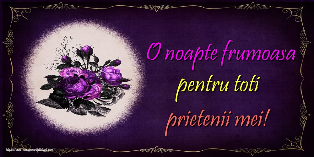 O noapte frumoasa pentru toti prietenii mei!