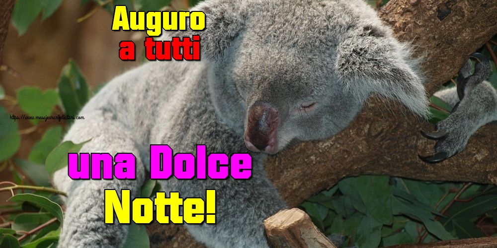 Felicitari de noapte buna in Italiana - Auguro a tutti una Dolce Notte!