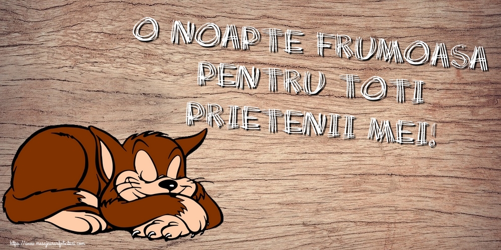 Felicitari de noapte buna - O noapte frumoasa pentru toti prietenii mei! - mesajeurarifelicitari.com