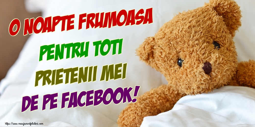O noapte frumoasa pentru toti prietenii mei de pe facebook!