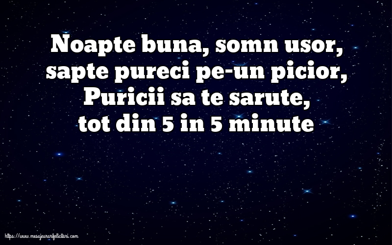 Noapte buna, somn usor...