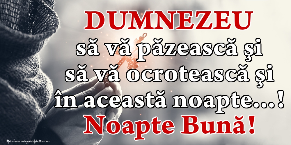 DUMNEZEU să vă păzească şi să vă ocrotească şi în această noapte...! Noapte Bună!