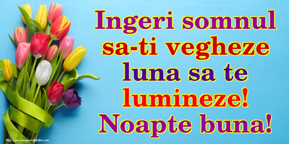 Ingeri somnul sa-ti vegheze luna sa te lumineze! Noapte buna!