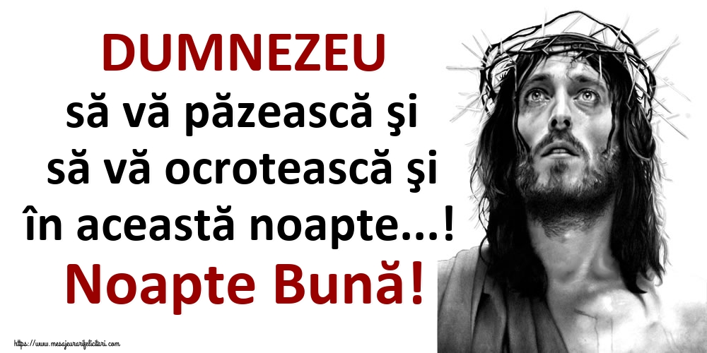 DUMNEZEU să vă păzească şi să vă ocrotească şi în această noapte...! Noapte Bună!
