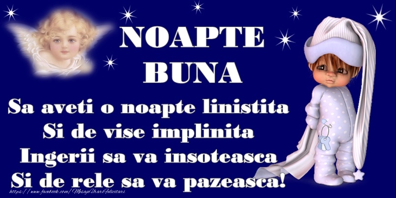 Felicitari de noapte buna - Noapte buna. Sa aveti o noapte linistita - mesajeurarifelicitari.com