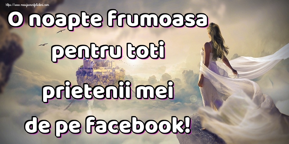 Felicitari de noapte buna - O noapte frumoasa pentru toti prietenii mei de pe facebook! - mesajeurarifelicitari.com