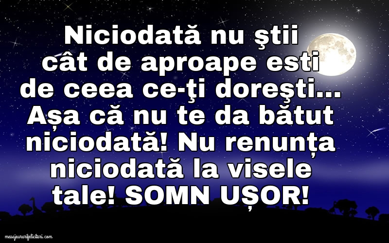 Felicitari de noapte buna - Somn ușor! - mesajeurarifelicitari.com