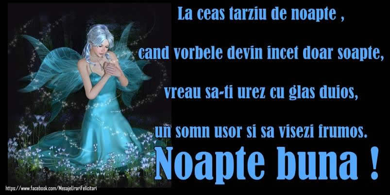 Felicitari de noapte buna - La ceas tarziu de noapte - mesajeurarifelicitari.com