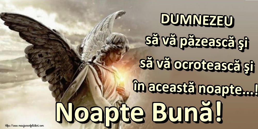DUMNEZEU să vă păzească şi să vă ocrotească şi în această noapte...! Noapte Bună!